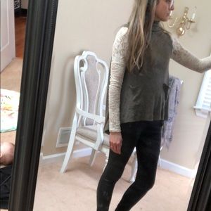 Free People high-low ribbed cape